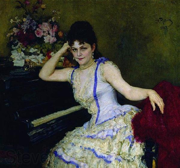 Ilya Yefimovich Repin Portrait of pianist and professor of Saint-Petersburg Conservatory Sophie Menter. Norge oil painting art